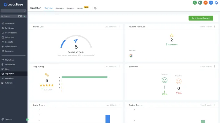 Captura LeadsBase.app