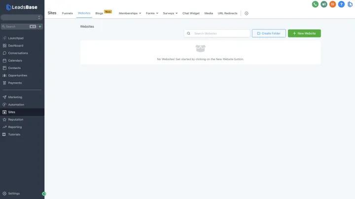 Captura LeadsBase.app