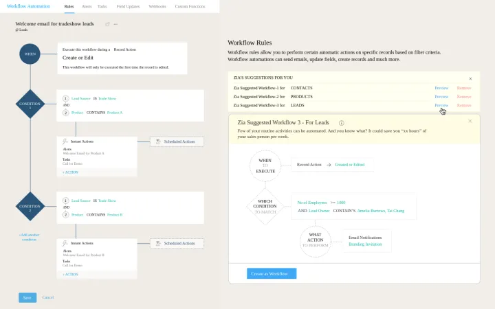 Captura Zoho CRM