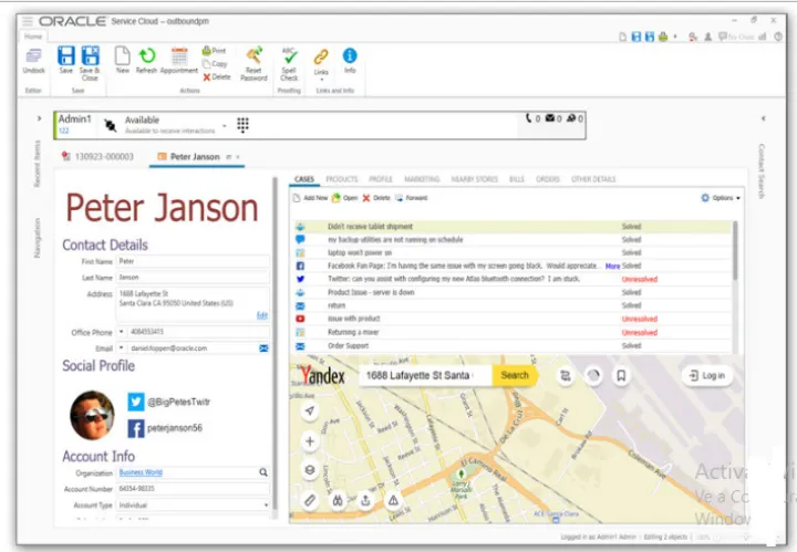 Captura Oracle Service Cloud