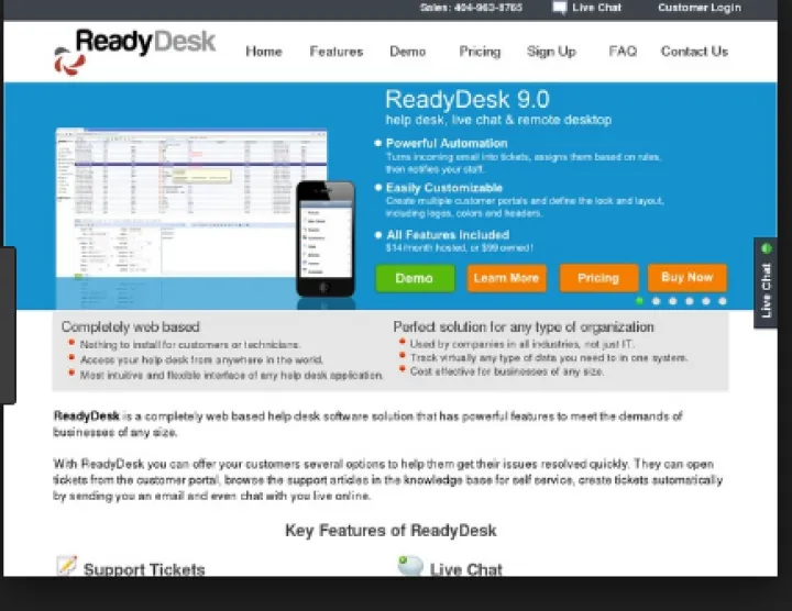 Captura ReadyDesk Help Desk