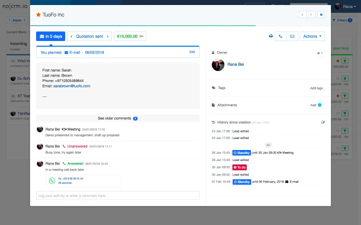 Captura noCRM.io