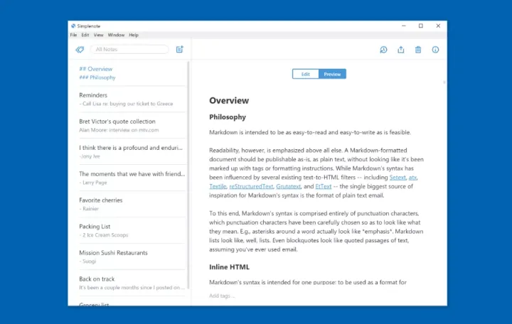 Captura Simplenote