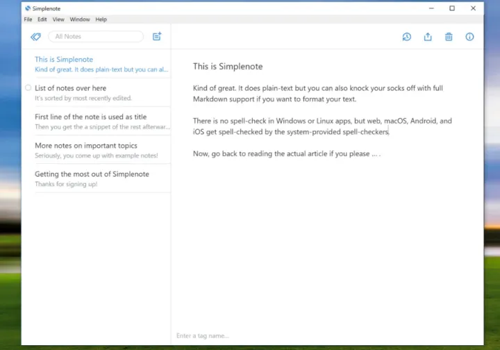Captura Simplenote