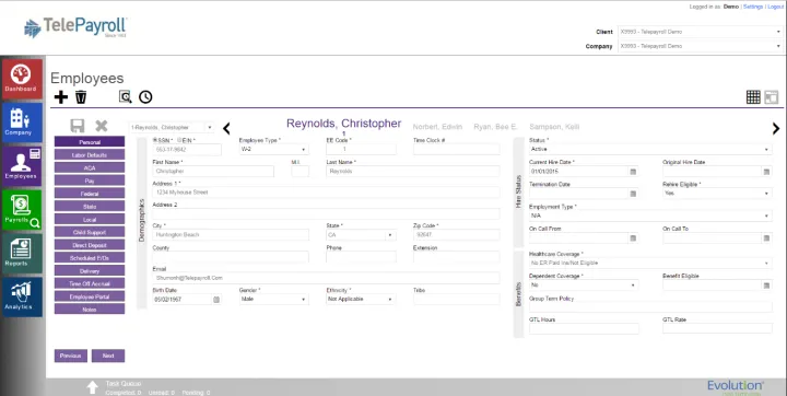 Captura Evolution Payroll
