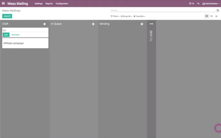Captura Odoo Email Marketing
