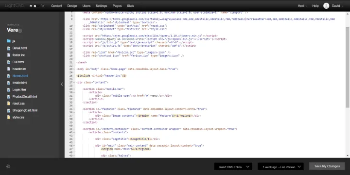 Captura LightCMS
