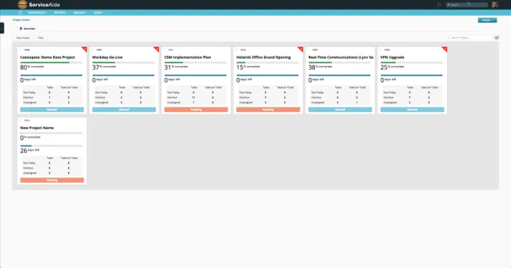 Captura Serviceaide Gestión de IT