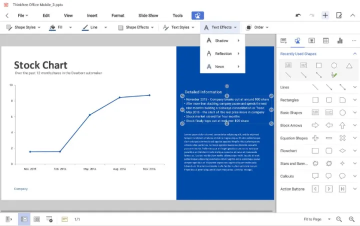 Captura Thinkfree Office Neo