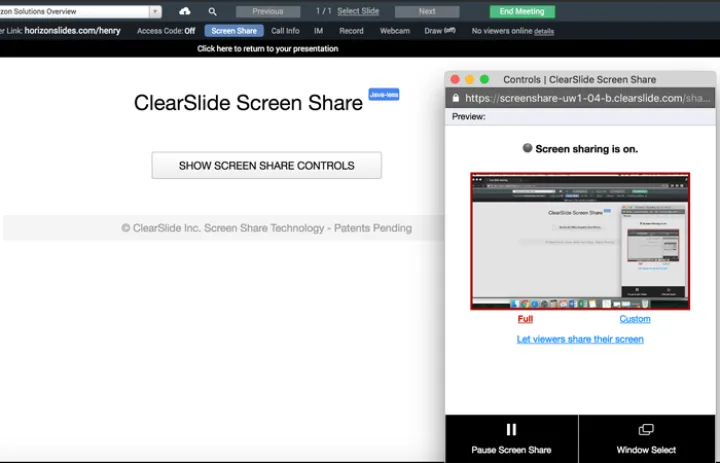 Captura ClearSlide Conferencias