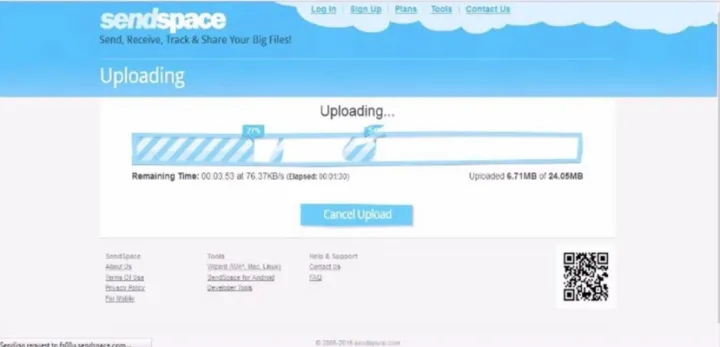 Captura Sendspace
