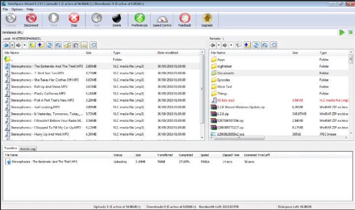 Captura Sendspace